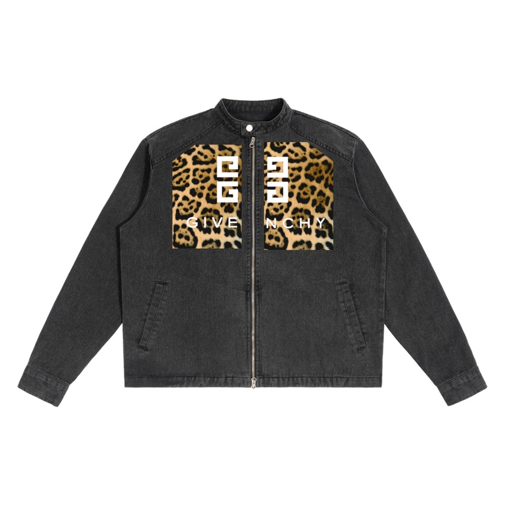 Givenchi Leopard print Denim Vintage Washed Jacket